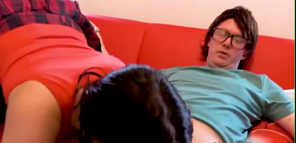  First time slut stroking and sucking